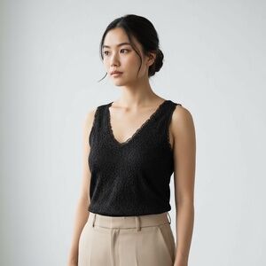 NWT White House Black Market All Over Lace Cami Sz XL in Black